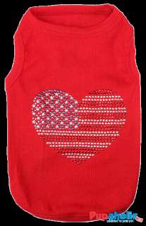 Pet Dog Clothes T Shirt ★ USA Flag ★ XXS,XS,S,M,L,XL  
