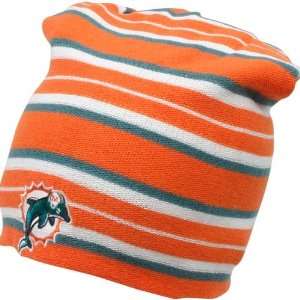  Reebok Miami Dolphins Long Reversible Knit Hat One Size 