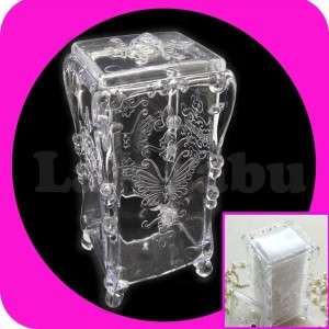 Nail Art Cosmetic Make Up Wipes Cotton Pad Acrylic Holder Case Stand 