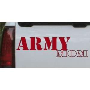 Army Mom Military Car Window Wall Laptop Decal Sticker    Red 40in X 