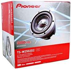 Pioneer TS W2502D2 10 3000 Watt 2 Ohm DVC Car Stereo Subwoofer Sub 