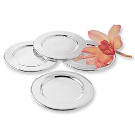New Silver plated Set of Four Trays Kitchen Accessory  