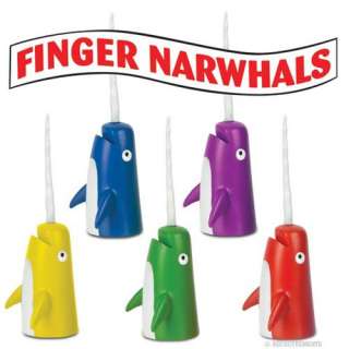 New 5 Arctic Narwhal Finger Puppets Whale Puppet Toy Cool Gift [1 of 
