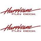 HURRICANE FUN DECK RUBY RED BOAT DECALS PAIR