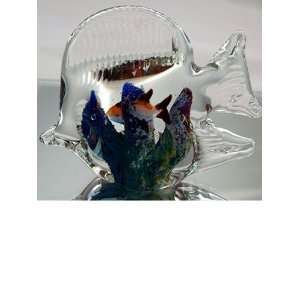  Murano Design Glass Millefiori Fish Sculpture PW 1055 