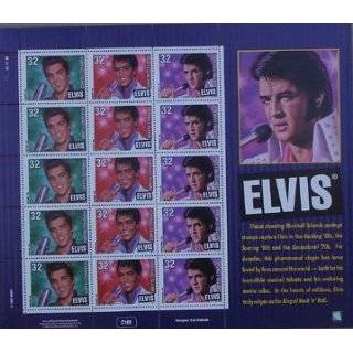 Elvis Un cut Sheet Of (15) 32 Cent US Postage Stamps Jan. 1997