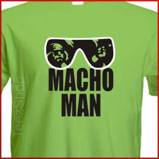 MACHO MAN Randy Savage WWF pro wrestling fan T shirt  