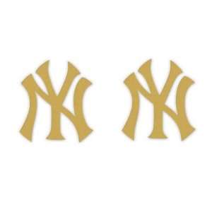  New York Yankees Official Gold Logo Earrings Sports 