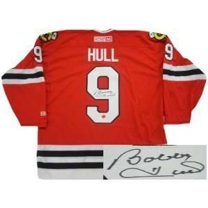   Hull Chicago Blackhawks NHL Hand Signed Authentic Reebok Red Jersey
