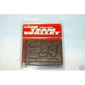   Gordon #24 NASCAR Leather TriFold Wallet NIP black 