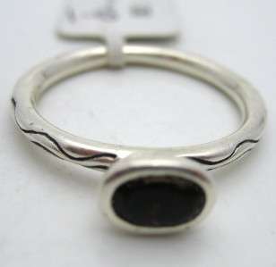   sterling silver .925 ring stack band smokey quartz crystal oval size 7