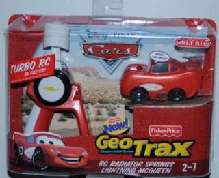   Price Disney Cars Geo Trax RC Radiator Springs Lightning McQueen NEW
