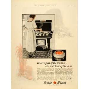  1921 Ad Red Star Detroit Vapor Oil Stove Appliances 