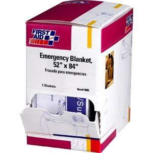  First Aid Only I800 52 inch x 84 inch Emergency Blanket, 5 