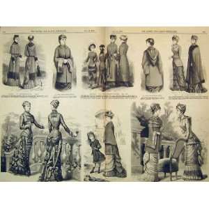   1880 Demi Saison Costumes Capucin Mantle Women Fashion