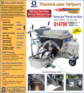 Graco ProMelt ThermoLazer   Thermoplastic Line Striper   24H623