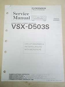 Pioneer Service Manual~VSX D503S A/V Receiver~Original~Repair  