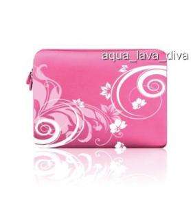 New Pink Floral Laptop Sleeve Case Cover/ Notebook Bag Fit 13.3, 15.4 