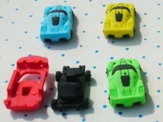 4PCS Cartoon Race Car Erasers Lovely Kid Party Gifts  