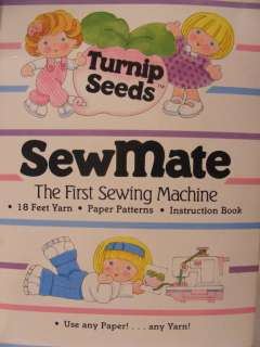 Vintage 1983 Turnip Seeds Sewing Machine Remco Toy  