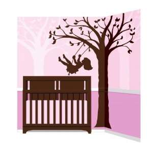    Silhouette Swing Paint By Number Wall Mural 