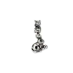    Kitten Charm in Silver for Pandora and most 3mm bracelets Jewelry