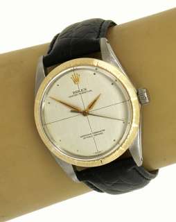  ROLEX OYSTER PERPETUAL STAINLESS STEEL & 14K GOLD WRIST WATCH  