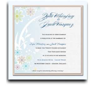    275 Square Wedding Invitations   Flower Dust