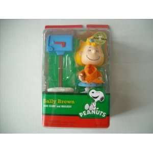  Peanuts Sally Brown Figure with Scarf and Mailbox 