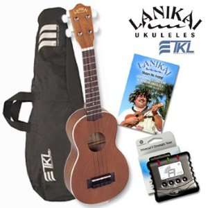  Lanikai LU 21 Soprano Ukulele Starter Kit Includes TKL Gig 