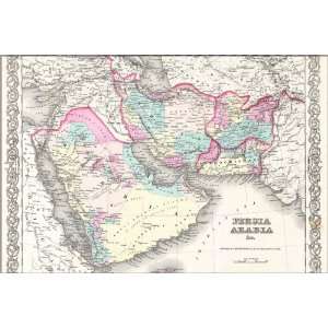  1855 Map of Persia, Afghanistan, and Arabia   24x36 
