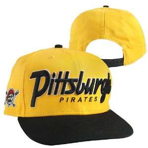  NEW ERA MLB Retro Pittsburgh Pirates Snapback Hat, Gold 