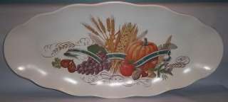   Extra Large WAVERLY Melamine Tray Serving Platter Thanksgiving Harvest
