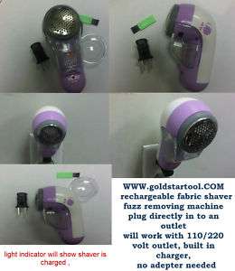 Rechargeable Fabric Shaver 110v/ 220v No Adapter Needed  