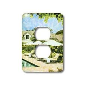   Home and Pool Landscape   Light Switch Covers   2 plug outlet cover