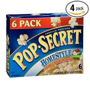 Pop Secret Homestyle Popcorn, Microwaveable, 6 Count, 21 Ounce Box 
