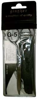 Gingher High Quality Sewing Scissors G5 Knife Edge NEW  