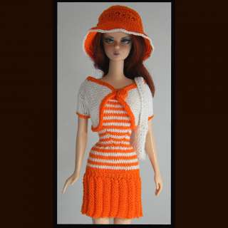   Hand Knit Fashion Doll Clothes for Silkstone & Vintage Barbie  