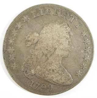 1799 Liberty Draped Bust Silver Dollar $1 American Coin  