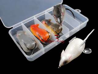 Lot 5 Soft Swim Baits Lure Fishing Mouse Bass Pike SKF05  