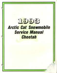 1993 Arctic Cat Snowmobile Service Manual  