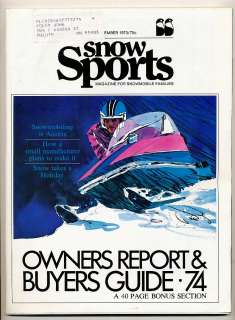 1973 Snow Sports Magazine POLARIS SKI DOO HARLEY Owners Report Buyers 