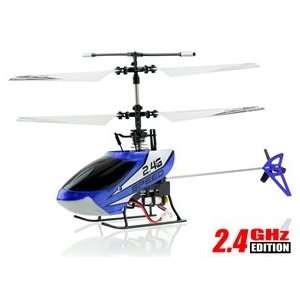   RC Helicopter 4 Channel 2.4Ghz RTF + Transmitter (Blue) Toys & Games