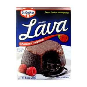 Oetker Lava Cake Raspberry w/Chocolate Filling 8.8 oz/ 8cou  