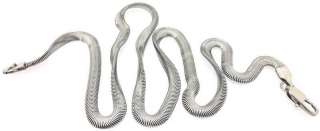 Men Polish Stainless Steel Snake Herringbone Chain Necklace 4mm 5mm 