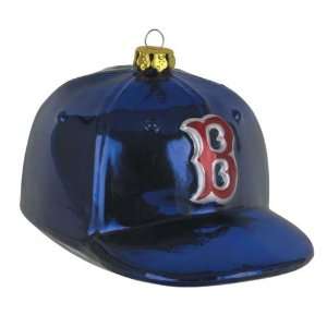 Boston Red Sox MLB Glass Baseball Cap Ornament (4 inch)  