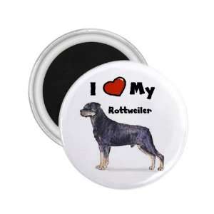  I Love My Rottweiler Refrigerator Magnet