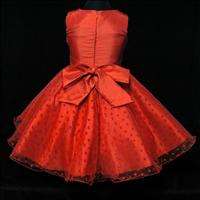 R8811 10 US 3DAM Red Christmas Party Bridal Pageant Girls Flower 
