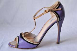   Patent Leather T Strap Open Toe Sandal Bow Pump High Heel 38 8  