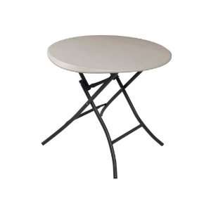 Lifetime 80230 33 Inch Round Folding Table, Putty Color Tabletop with 